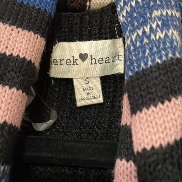 NWT Black Sweater Dress & Stripe Scarf 2-Piece - Picture 3 of 6